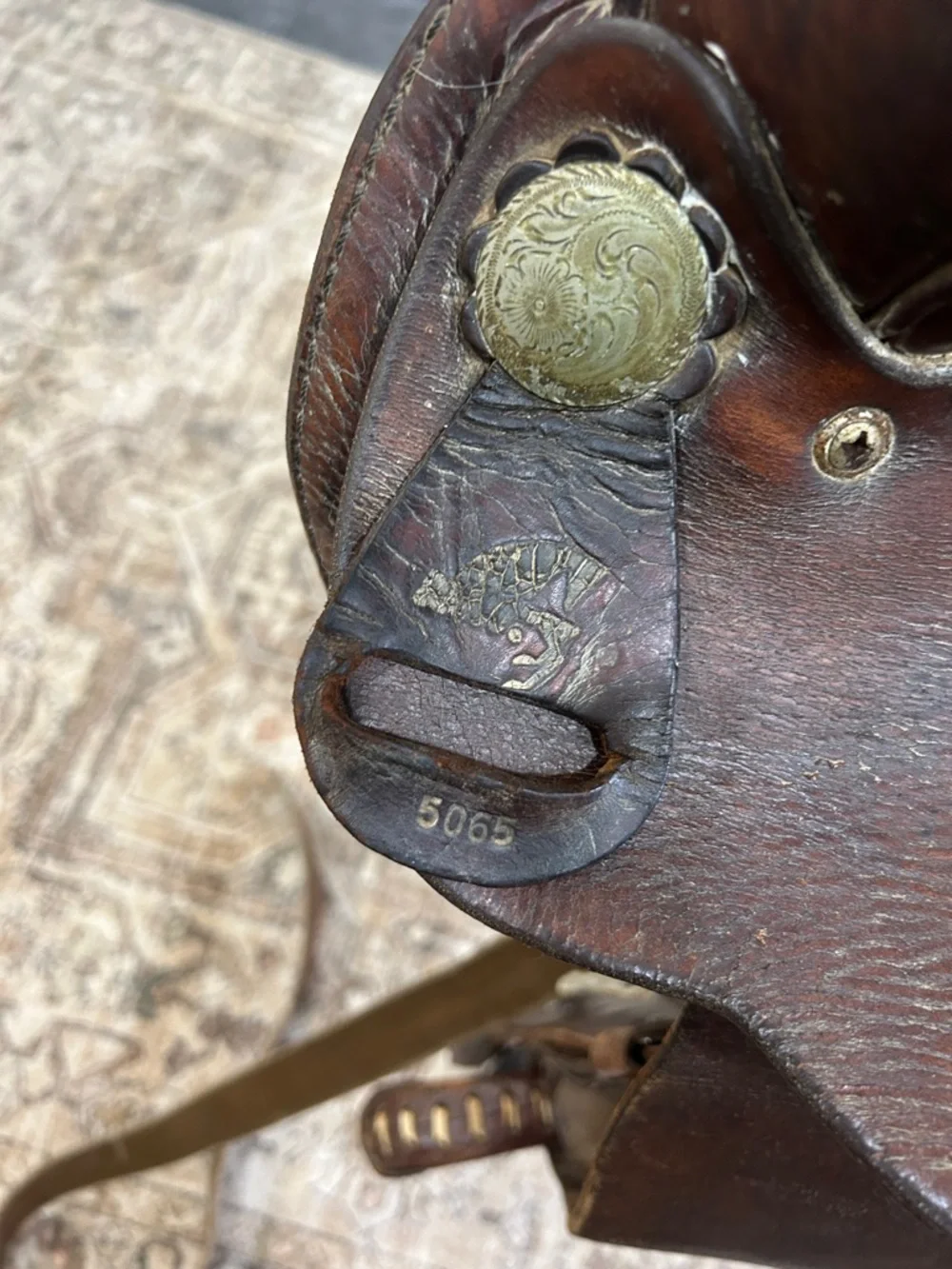 Vintage Youth Western Leather Saddle. 14” Seat. - Picture 10 of 16